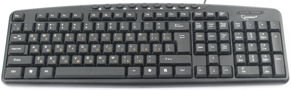 Клавиатура Gembird KB-8340UM-BL (USB, мультимедийная, black)