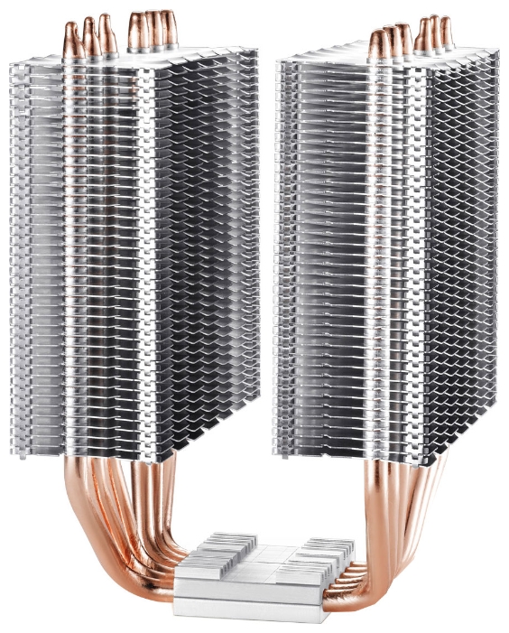 Вентилятор DEEPCOOL NEPTWIN (1150/1151/1155/1156/1366/2011/775/AM2/AM3/FM1/FM2, 2x120mm, Al+Cu, 1500rpm, 30dBa, 6 тепловых трубок, 3+4pin, blue LED, 150W) RTL
