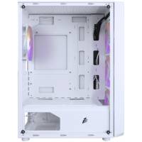 Корпус 1STPLAYER FD3-M (без БП, mATX, USB3.0, 4x rainbow LED Fan, white)