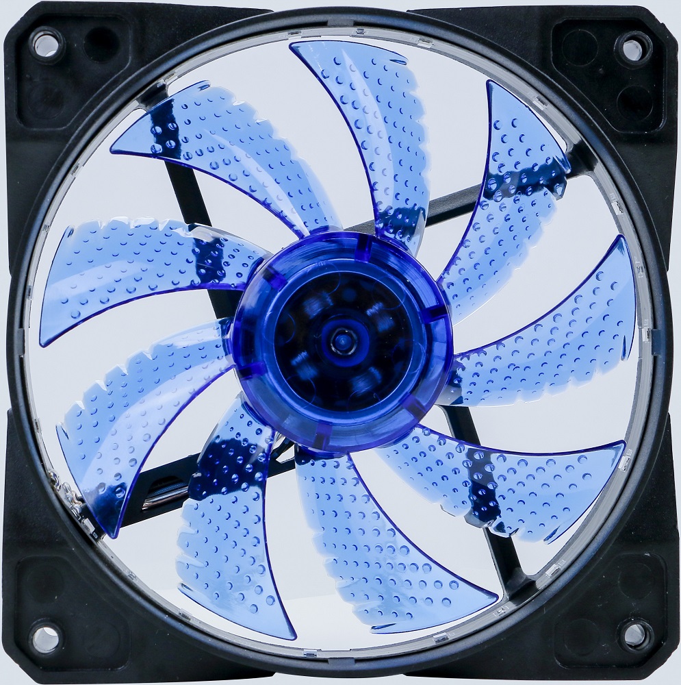 Вентилятор Digma DFAN-LED-BLUE (120x120x25mm, Hydro, 1200rpm, 23dBa, 3+4pin, blue LED, black-blue) RTL