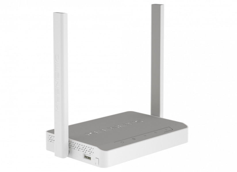 Роутер Keenetic Omni (KN-1410) (300Mbps, 2.4GHz, 4 ports, 100Mbps, 2 внешние съёмные антенны 3dBi, USB, USB Printer/FTP Server/3G/4G/LTE/YOTA, white-grey)