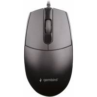 Мышь Gembird MOP-420 (USB, optical, 1000dpi, 1.8m, black)