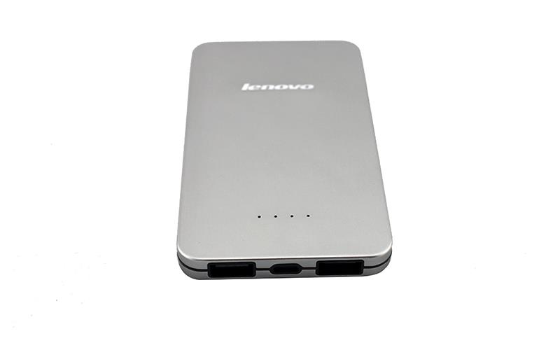 Внешний аккумулятор Lenovo PB410 (литий-полимерный, 5000mAh, 2*USB - 2A + 1A, вход 1А, кабель 0.45m - microUSB, металлический, silver)