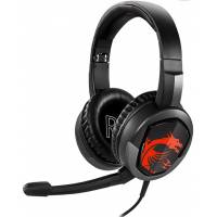 Наушники MSI Immers GH30 (полноразмерные закрытые, с микрофоном, регулятор, игровые, 1.5m, black)