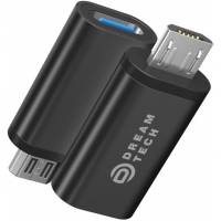 Переходник microUSB (m) - USB Type-C (f) (Q8, black) Dream