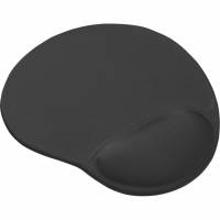 Коврик для мыши (тканевый на губчатой основе, подставка под запястье, black, 180x230x5mm)