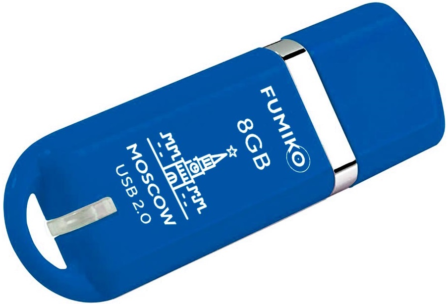 Флеш накопитель USB 2.0 8Gb FUMIKO MOSCOW (FMW-22, 30MB/s, blue)