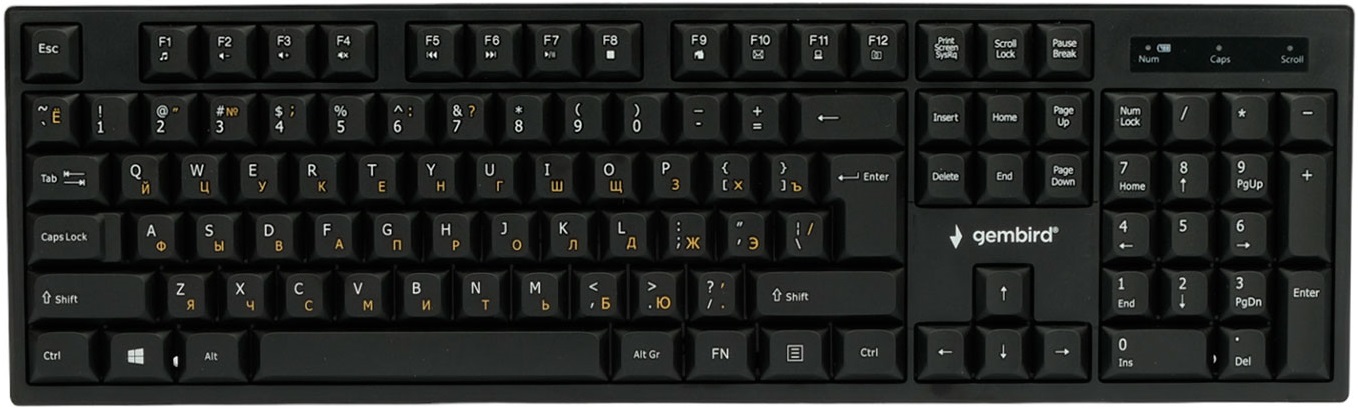 Клавиатура+мышь беспроводные Gembird KBS-6000 (black)