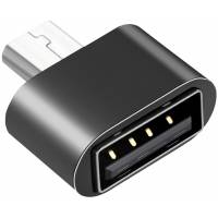 Переходник USB-OTG (FMA15-01, microUSB (m) / USB (f), black) FUMIKO