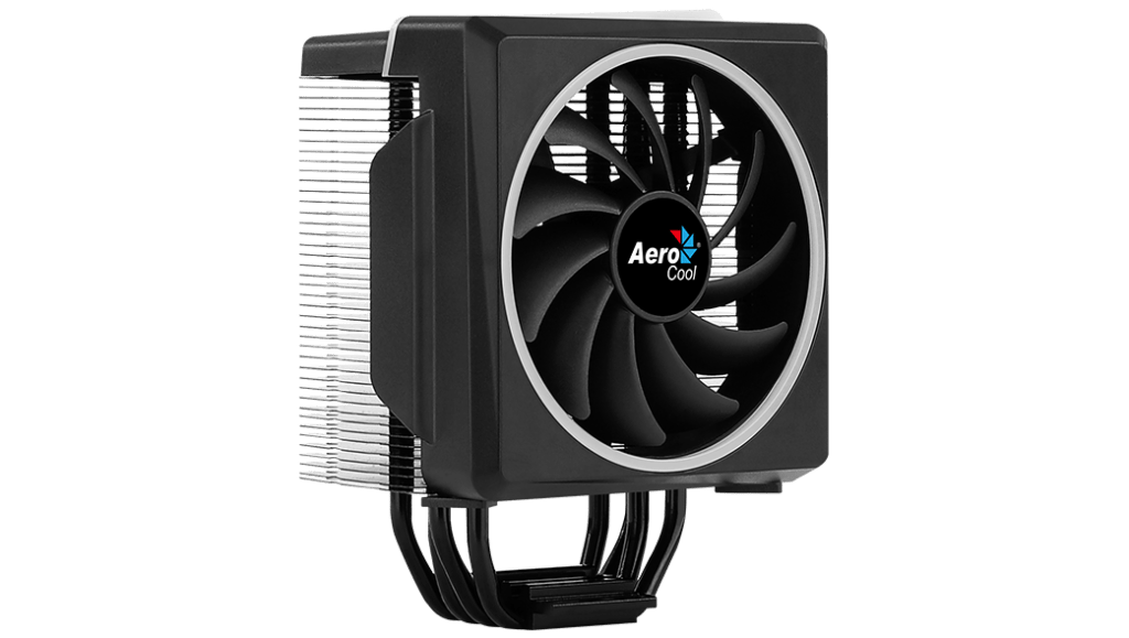 Вентилятор AeroCool Cylon 4 (1150/1151/1155/1156/1200/2011/2066/775/AM2/AM3/AM4/FM1/FM2, 120mm, Al, Hydro, 800-1800rpm, 14-26dBa, 4 тепловые трубки 6mm, DTH, 4pin, RGB LED, 145W) RTL