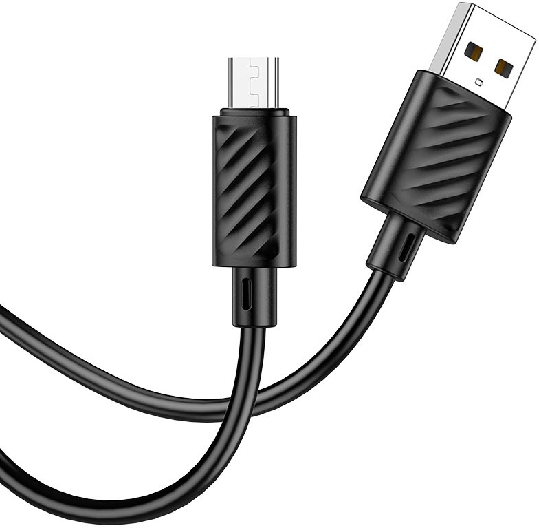 Кабель USB 2.0 Am - micro USB 1.0m (X88 Gratified, 2.4A, black) hoco