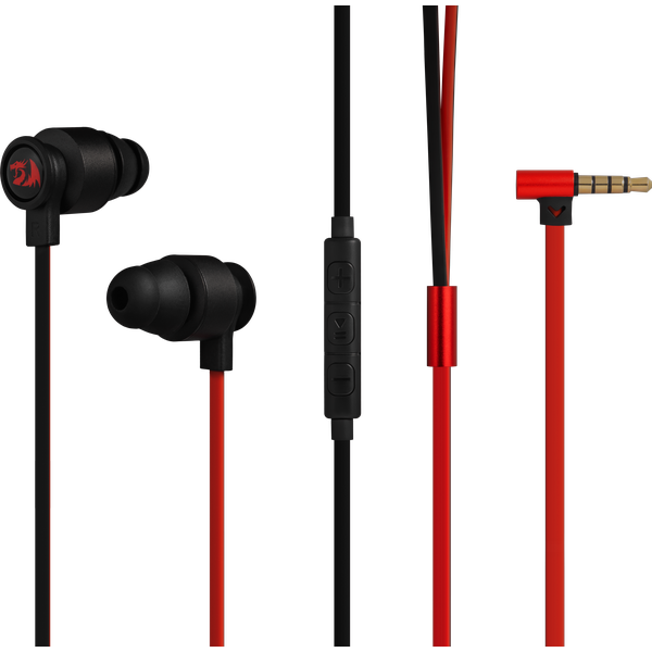 Наушники Redragon THUNDER PRO (затычки, для мобильных устройств, c микрофоном, 1.2m, black-red)