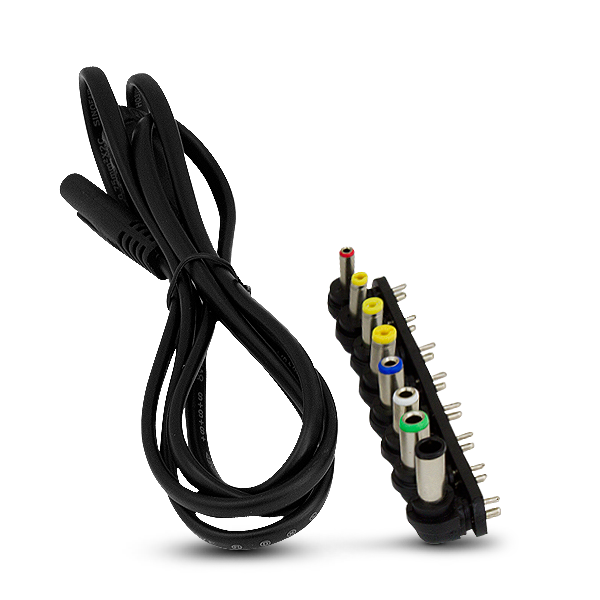 Зарядное устройство для ноутбука Crown CMLC-3230 (вход 220V, выход 12/15/16/18/19/20V, USB 2A, 120W, black)