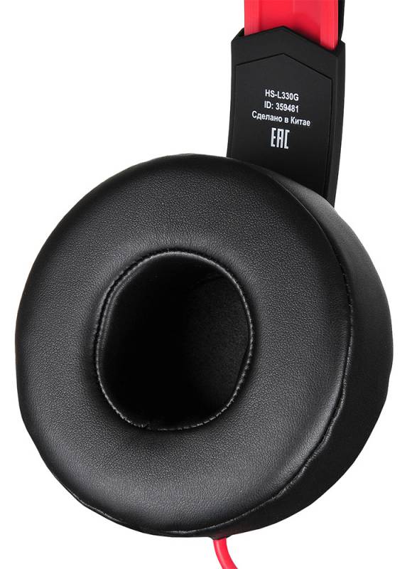 Наушники Oklick NIGHTMARE HS-L330G (накладные закрытые, с микрофоном, регулятор, игровые, 1.9m, black-red)