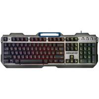 Клавиатура Defender ASSAULT GK-350L (USB, регулируемая подсветка, металлический корпус, игровая, промо-код "War Thunder", silver)