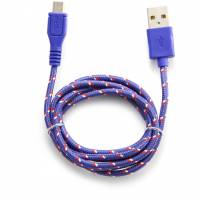 Кабель USB 2.0 Am - micro USB 1.0m (KC-mUSB2nbl, нейлоновая оплетка, blue) Konoos