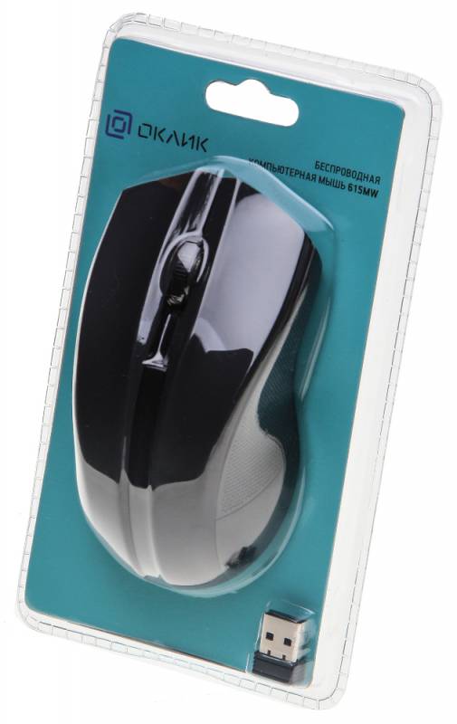 Мышь беспроводная Oklick 615MW (optical, 1000dpi, 2xAAA, black)