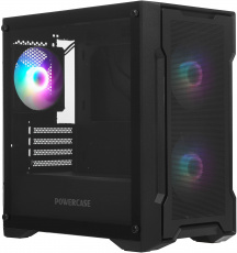 Корпус Powercase Mistral Micro X3B ARGB (CMMXB-A3) (без БП, mATX, USB3.0, 3x ARGB Fan, black)