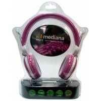 Наушники Mediana HP-811 (накладные закрытые, без микрофона, 1.5m, регулятор, pink)