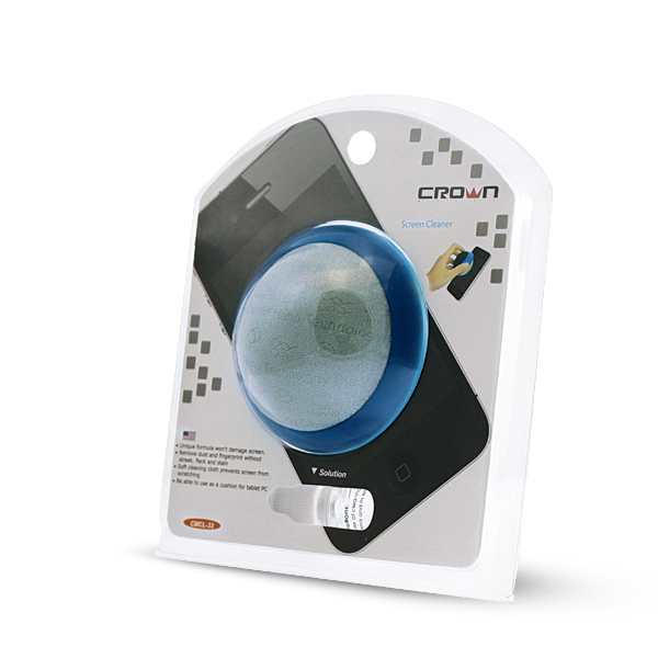 Очищающий комплект Crown CMCL-33 (12мл, микрофибра, для экранов, blue)