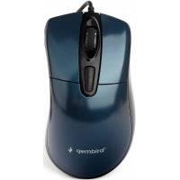 Мышь Gembird MOP-415-B (USB, optical, 2400dpi, 1.4m, black-blue)
