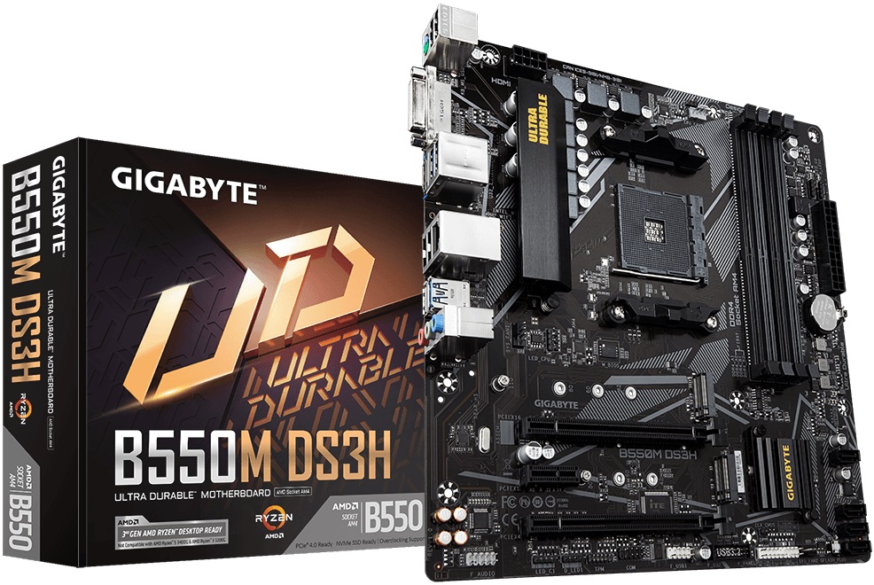 Материнская плата Gigabyte B550M DS3H (AM4, mATX) RTL