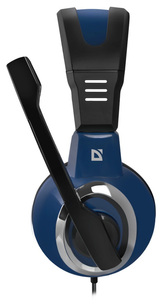 Наушники Defender Warhead G280 (полноразмерные закрытые, c микрофоном, игровые, 2.5m, black-blue)