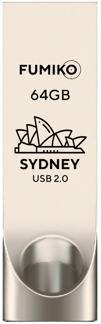 Флеш накопитель USB 2.0 64Gb FUMIKO SYDNEY (FSY-05, silver)