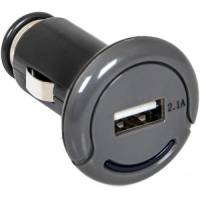 Зарядное устройство от прикуривателя Defender UCA-03 (2.1A/5V, 1 порт USB, grey-black)