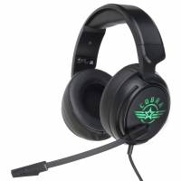 Наушники Oklick COBRA HS-L950G (полноразмерные закрытые, подключение по USB, с микрофоном, регулятор, игровые, виртуальный объёмный звук 7.1, 2.2m, подсветка, black)