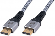Кабель DisplayPort (m) - DisplayPort (m) 2.0m (CCP-DP16K-2M, медь, 16K, v2.1, с позолоченными контактами, тройное экранирование, нейлоновая оплётка, grey) Cablexpert