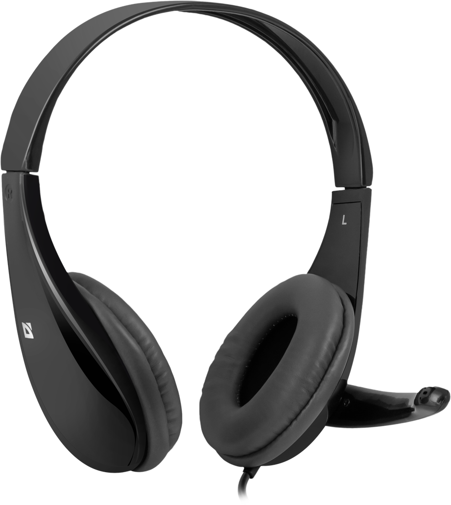 Наушники Defender Aura 111 (накладные закрытые, с микрофоном, регулятор, 2m, black)