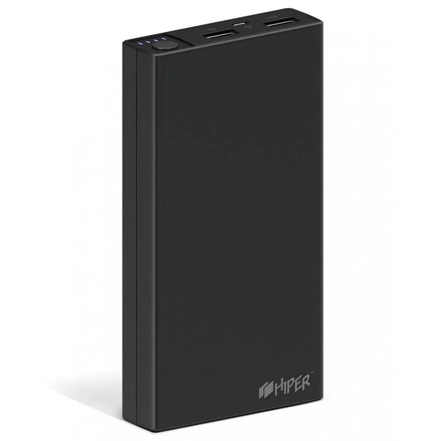 Внешний аккумулятор Hiper RP15000 (литий-ионный, 15000mAh, 2*USB 2.1A+1A, вход 2А, black)