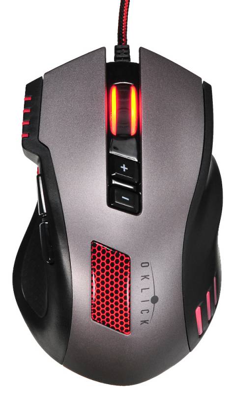 Мышь Oklick BEOWULF 805G V2 (USB, optical, 3200dpi, игровая, black-grey)