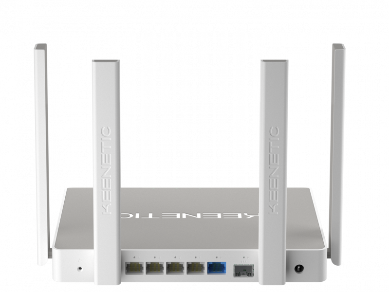 Роутер Keenetic Ultra (KN-1810) (2533Mbps, 2.4/5GHz, 4 ports, 1000Mbps, 4 внешние несъёмные антенны 5dBi, 2*USB, USB Printer/FTP Server/3G/4G, white-grey)