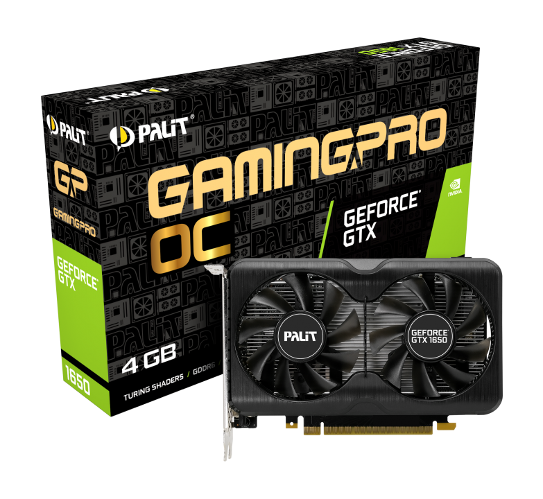 Видеокарта Palit GF GTX1650 GAMING PRO OC 4Gb (128bit, GDDR6, 2xDP+HDMI) RTL