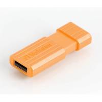 Флеш накопитель USB 2.0 16Gb Verbatim PinStripe (49069, orange)