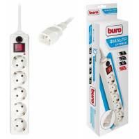 Сетевой фильтр Buro (500SH-1.8-UPS-W, 5 розеток, 1.8 метра, для ИБП, beige) RTL