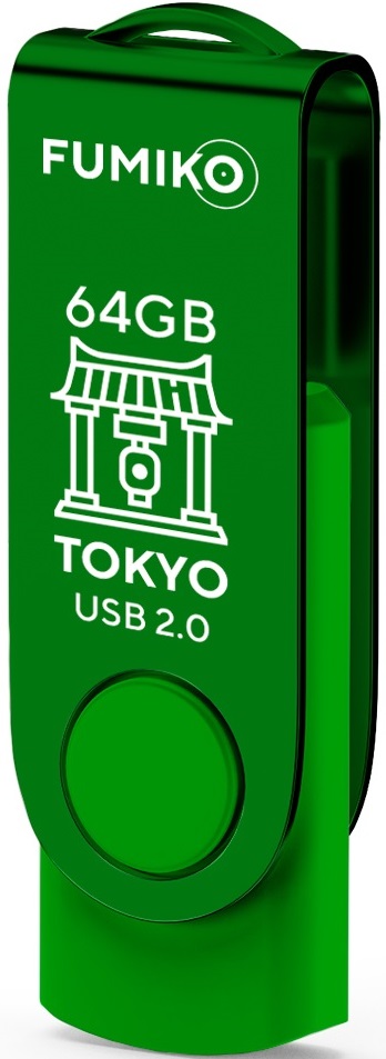 Флеш накопитель USB 2.0 64Gb FUMIKO TOKYO (FTO-20, 30MB/s, green)