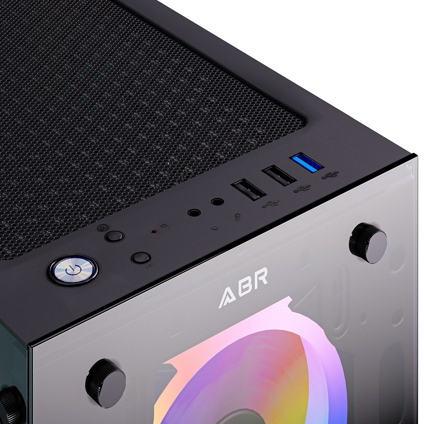 Корпус ABR GQ-4 (без БП, ATX, USB3.0, 4x RGB Fan, black)