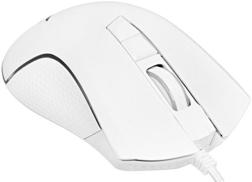 Мышь ARDOR GAMING Fury (USB, optical, 12400dpi, аккумулятор, игровая, RGB подсветка, программируемая, soft-touch, 1.8m, white)