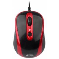 Мышь A4Tech N-250X-2 (USB, optical, 1600dpi, black-red)