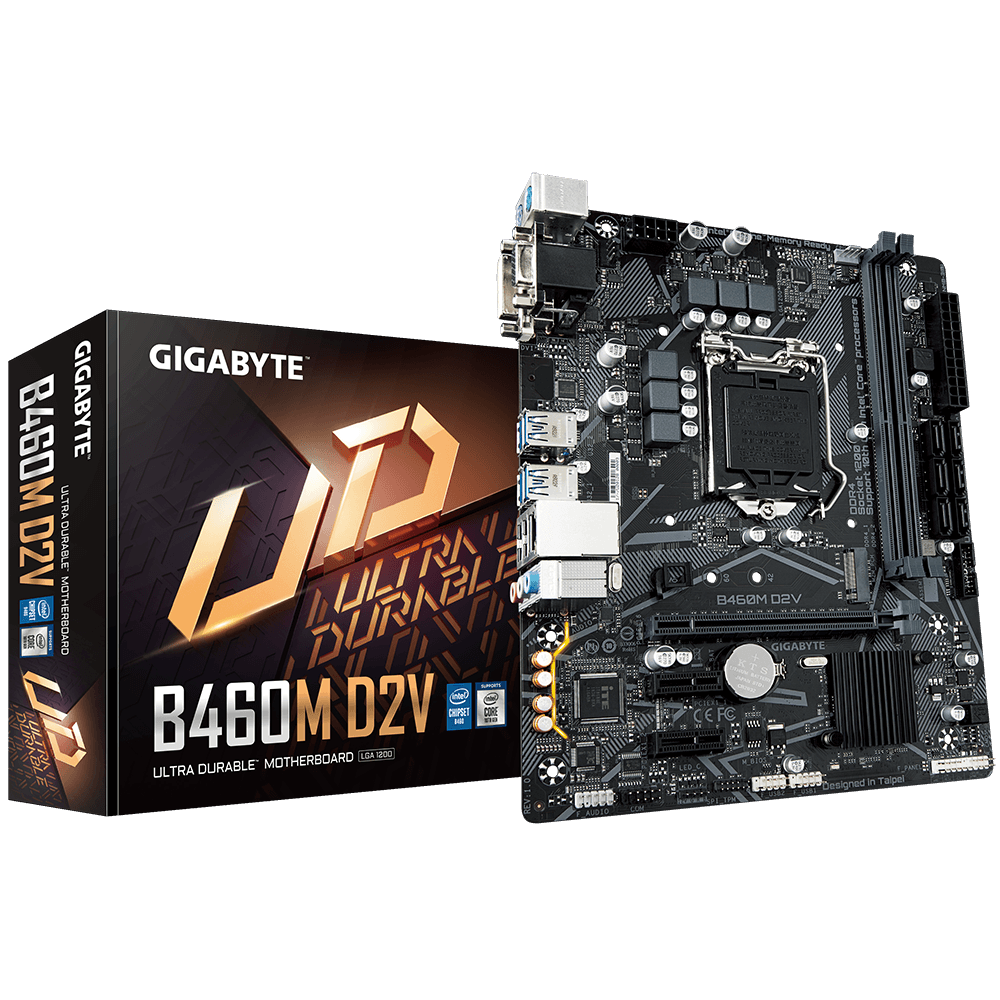 Материнская плата Gigabyte B460M D2V (s1200, mATX) RTL