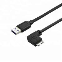 Кабель USB 3.0 Am - micro USB 0.15m (угловой, black)