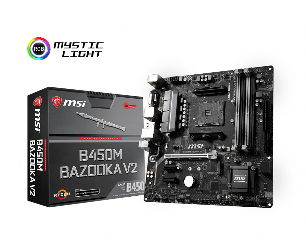 Материнская плата MSI B450M BAZOOKA V2 (AM4, mATX) RTL