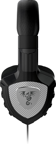 Наушники QUMO Champion GHS 0001 (полноразмерные закрытые, c микрофоном, игровые, регулятор, 2.0m, black-silver)