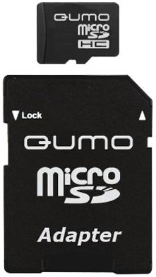 Карта памяти SDmicro Card 32GB QUMO (QM32GMICSDHC10, Class 10, 80MB/s, адаптер SD)