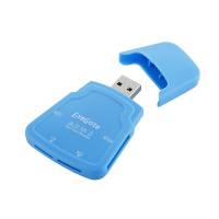 Карт-ридер ExeGate CR-223 (SDHC, microSD, MS, MMC, M2, blue, USB 2.0)