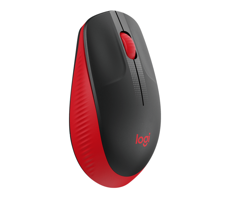 Мышь беспроводная Logitech M190 (optical, 1000dpi, AA, black-red)