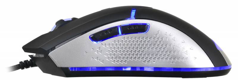 Мышь Oklick ELECTRO 875G (USB, optical, 2400dpi, игровая, black-silver)